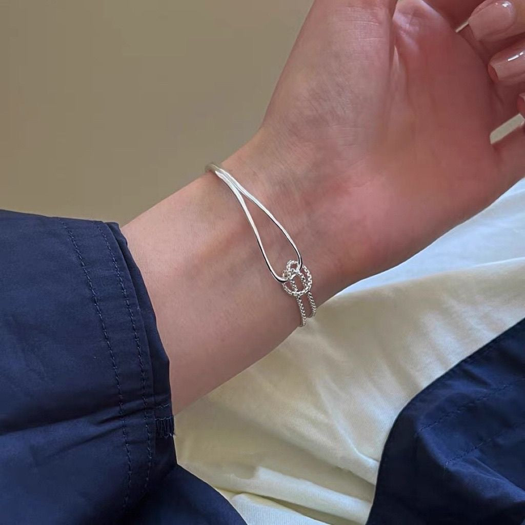 Half Geometric Arc Lines Personality Stitching Bracelets