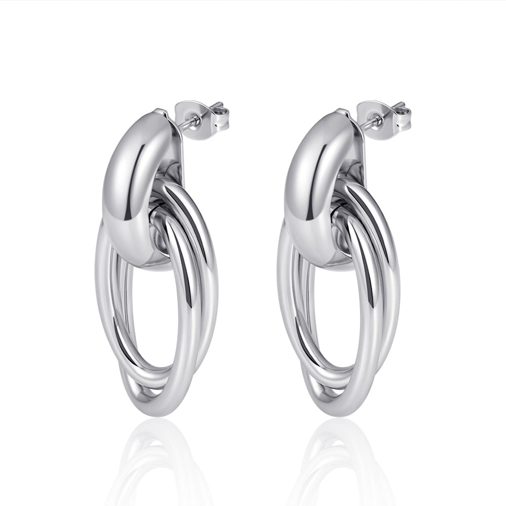 Women's Fashion Trendy Light Luxury Stainless Steel Rings