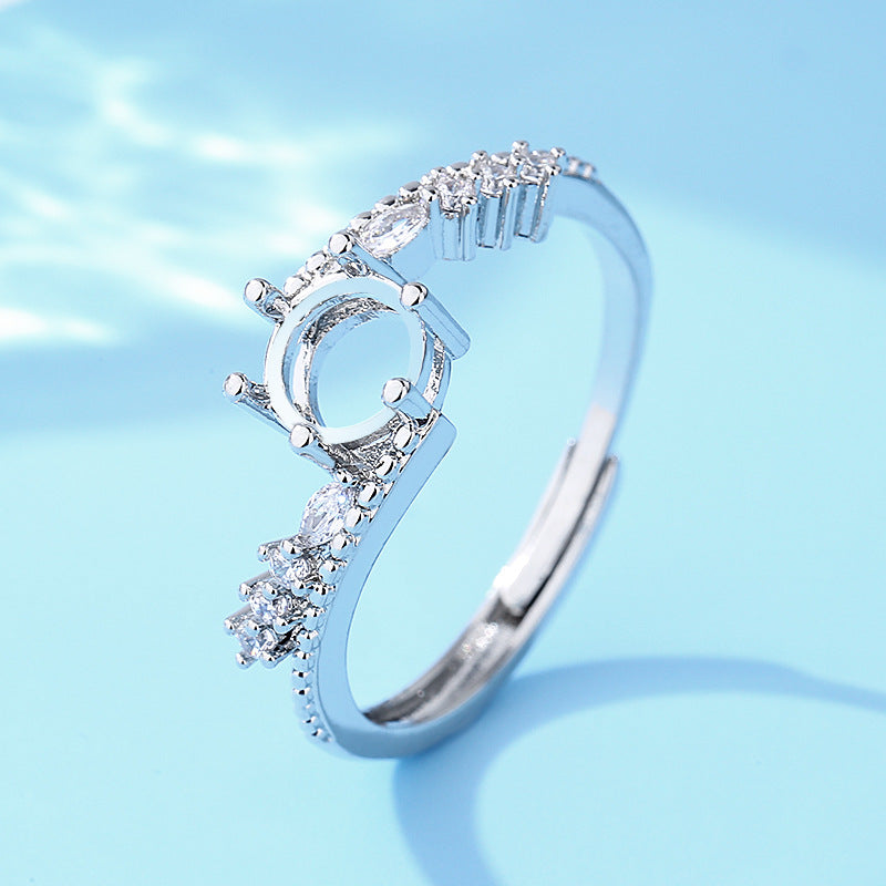 Women's Open Setting Empty Holder Inset More Sizes Imitation Rings