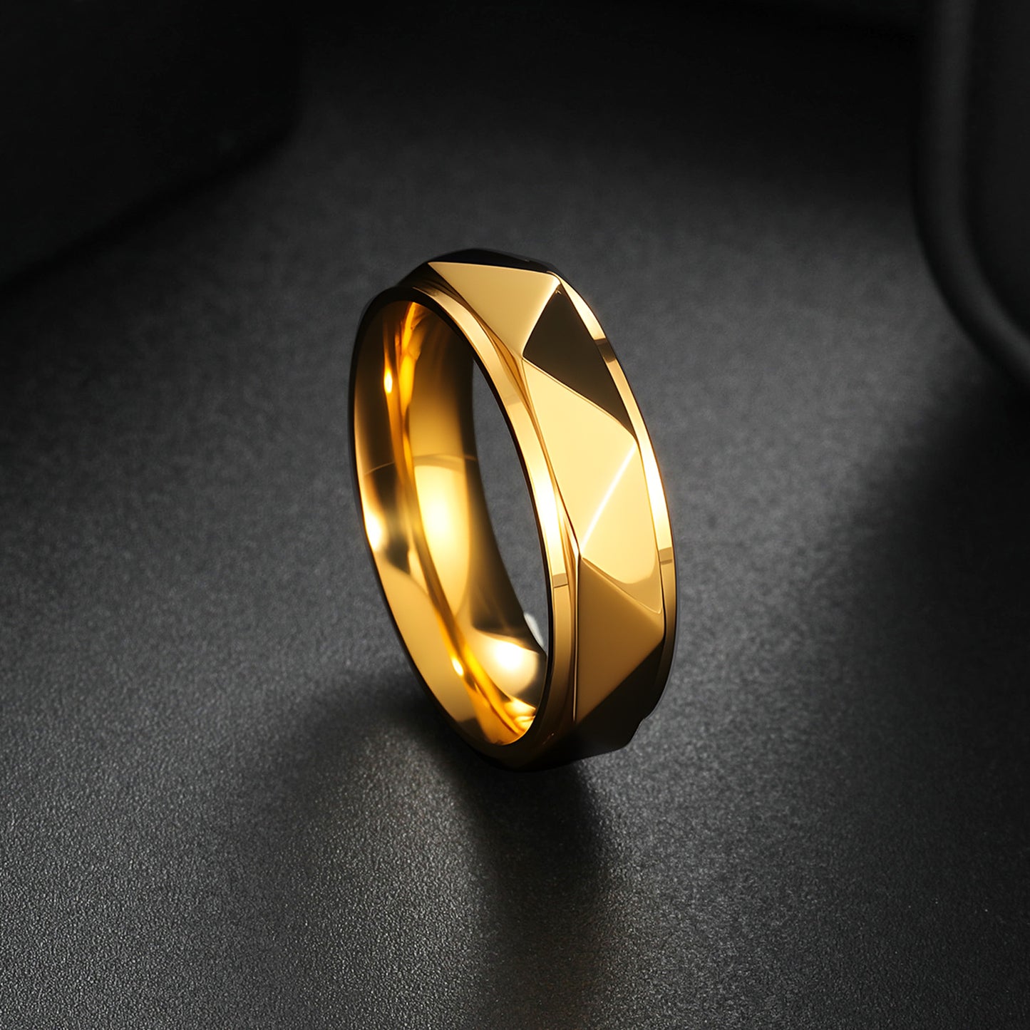 Women's & Men's Punk Step Triangle Grinding Surface For Rings