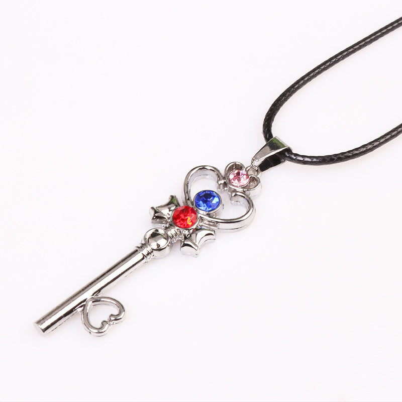 Anime Peripheral Magic Card Cherry Stick Cute Necklaces