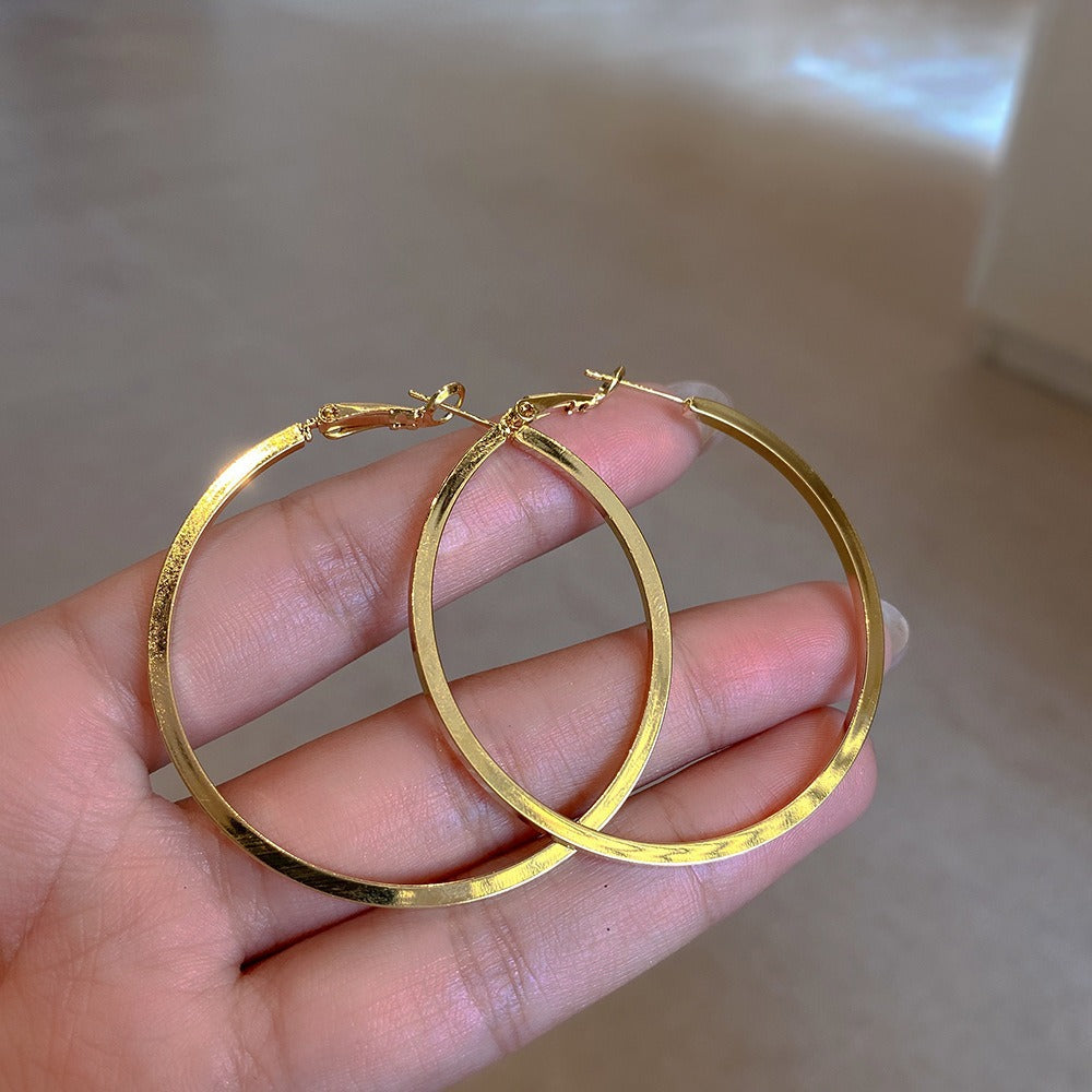 Glossy Metallic Nice Sier Needle Personality Fashion Rings
