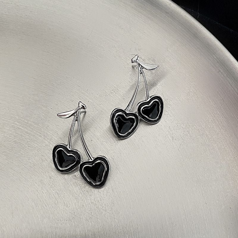 Women's Drop Oil Love Cherry Korean Fashionable Earrings