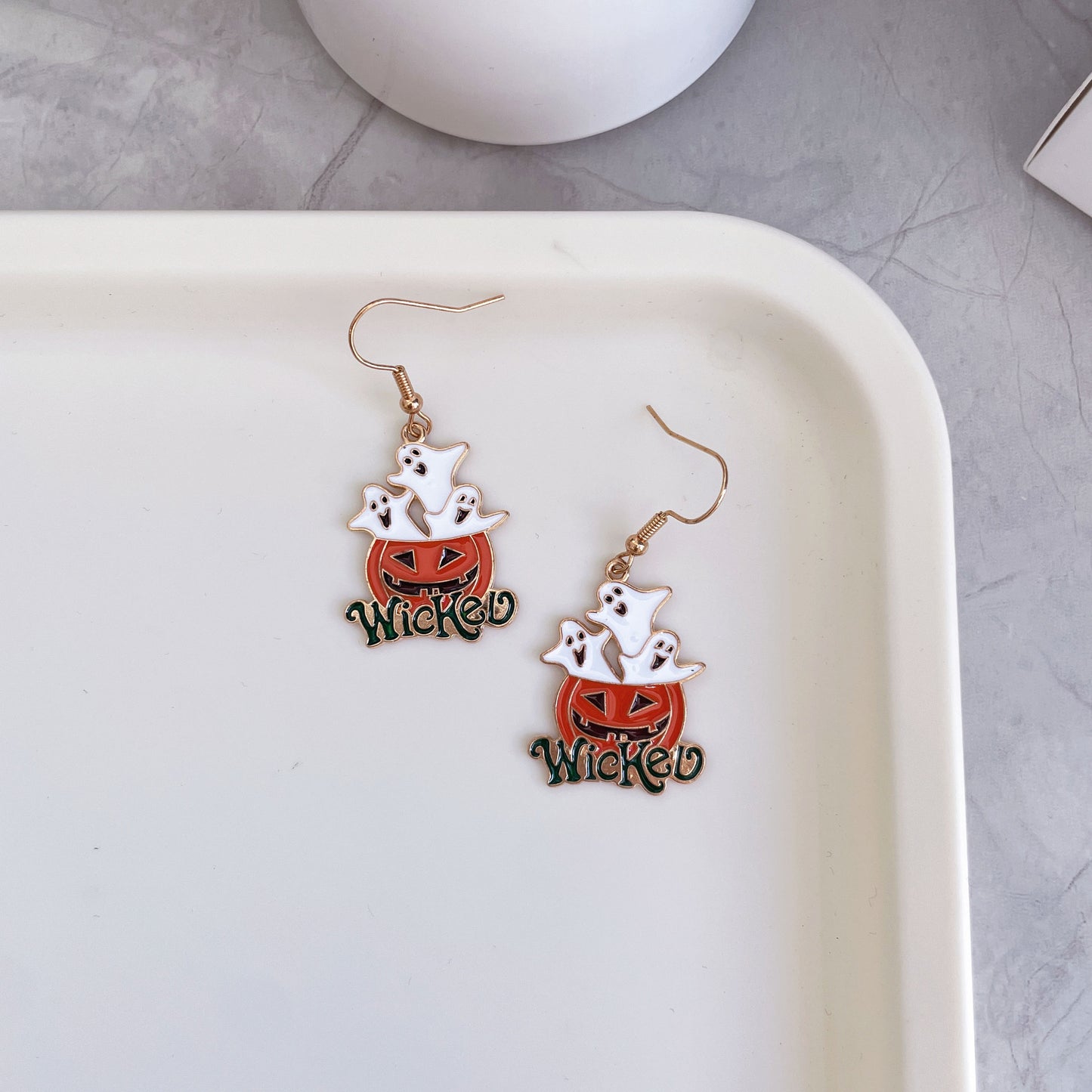 Halloween Pumpkin Skull Personality Cartoon Ghost Earrings