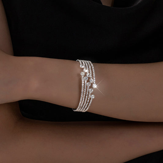 Korean Style Fashion Rhinestone Elastic Diamond Bracelet