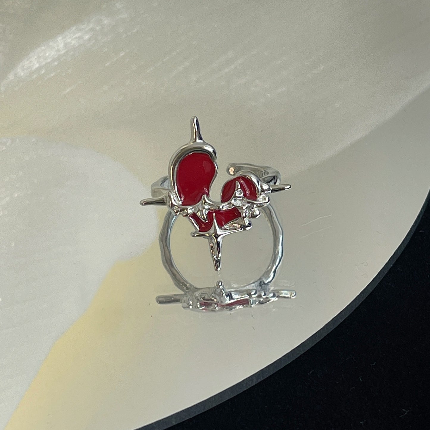 Sense Elastic String Small Pieces Of Sier Female Ring