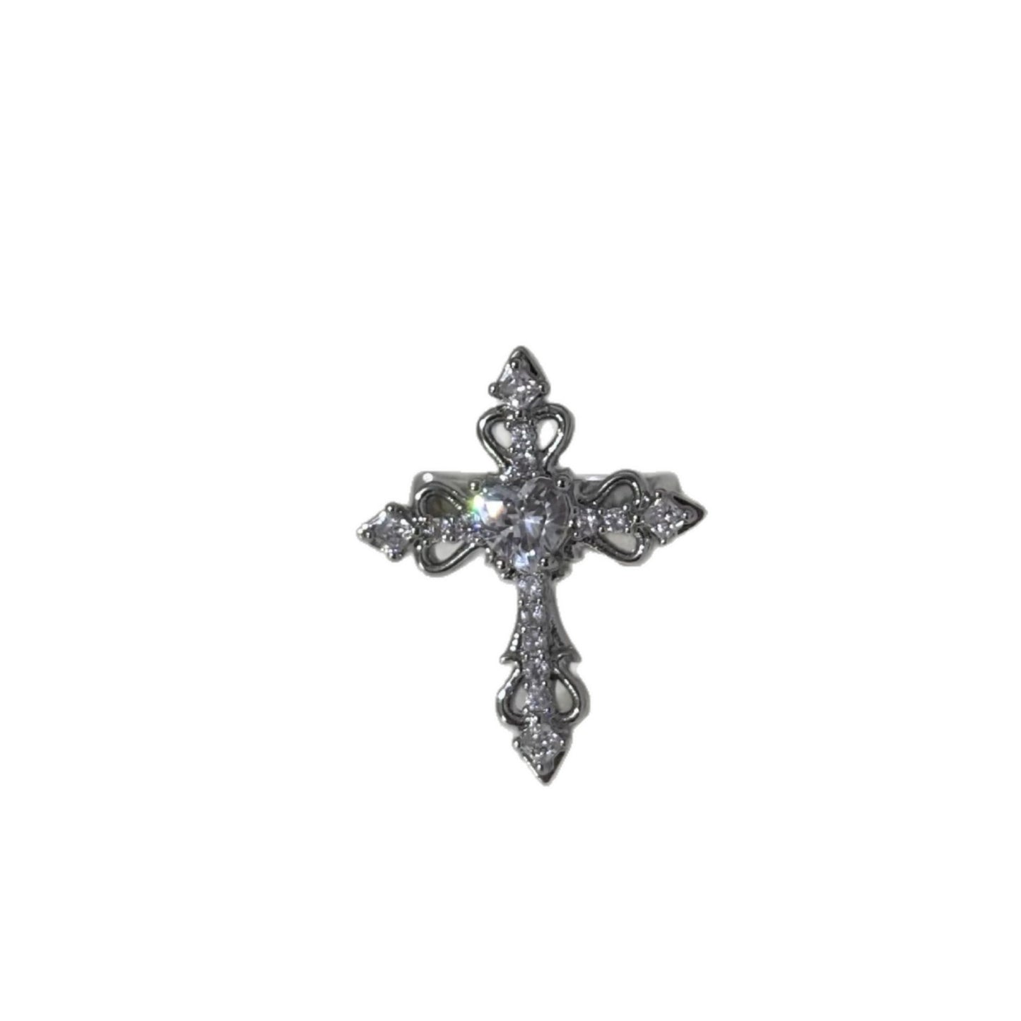 Women's Design Full Diamond Cross Exquisite Light Luxury Super Ear Clip