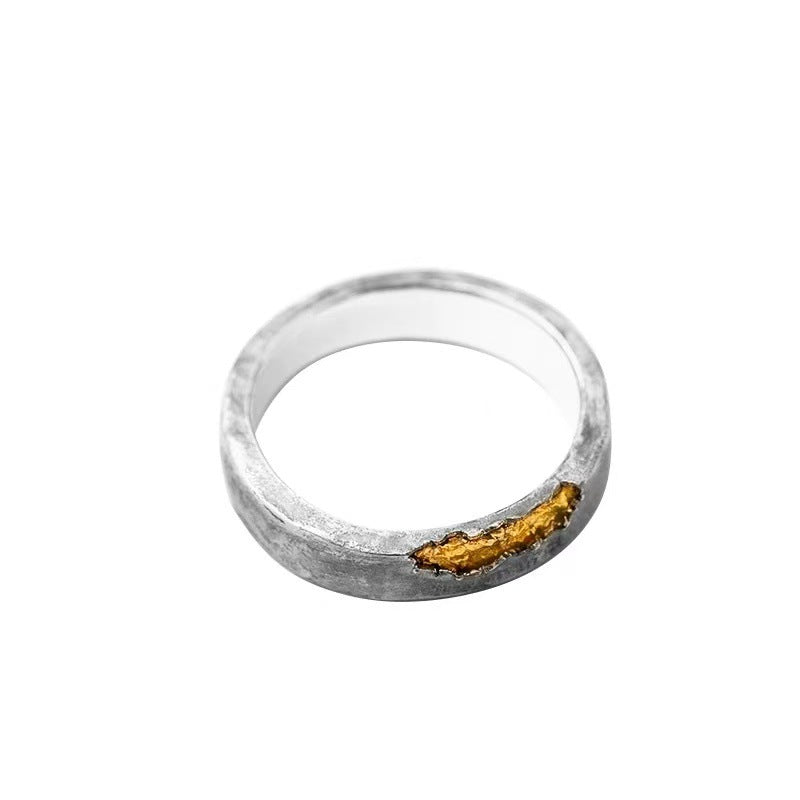 Men's Retro Minority Design Black With Opening Female Ring