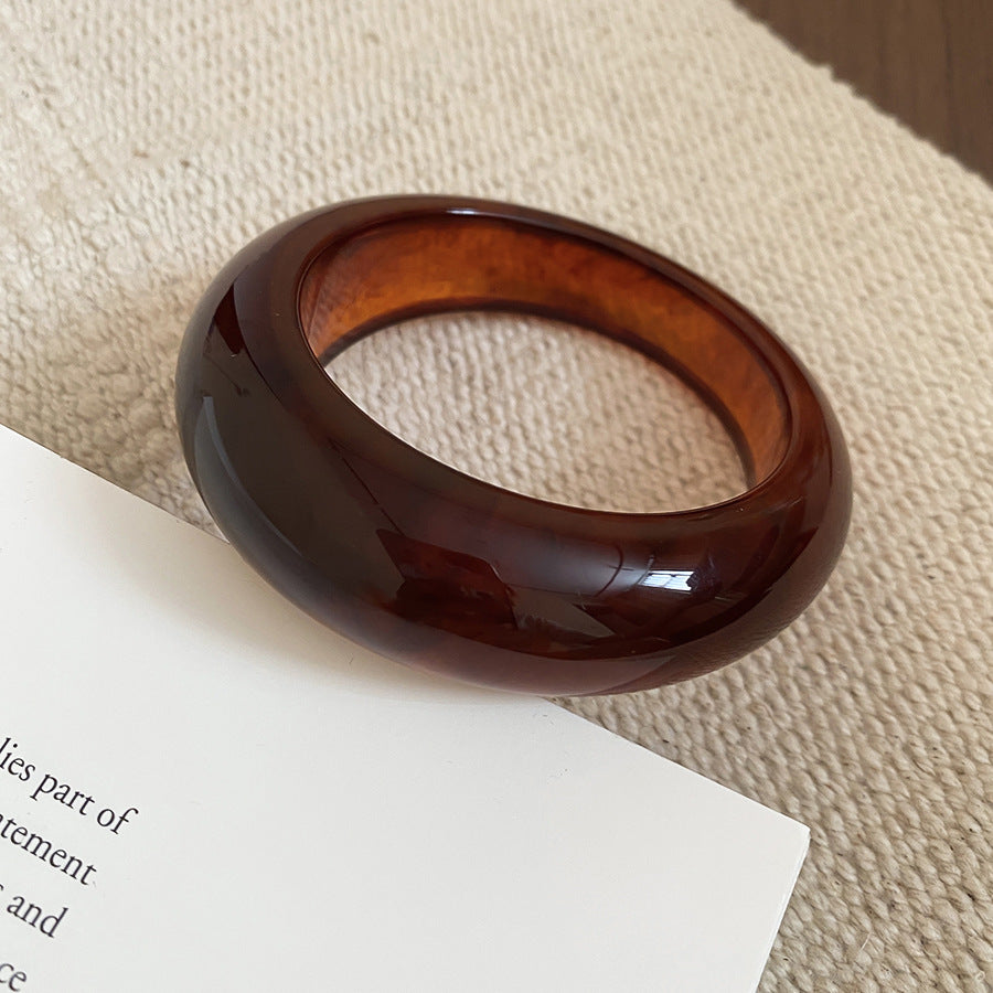 Women's Irregular Resin Minority Simple Retro Temperament Personality Fashion Design Unique Bracelets