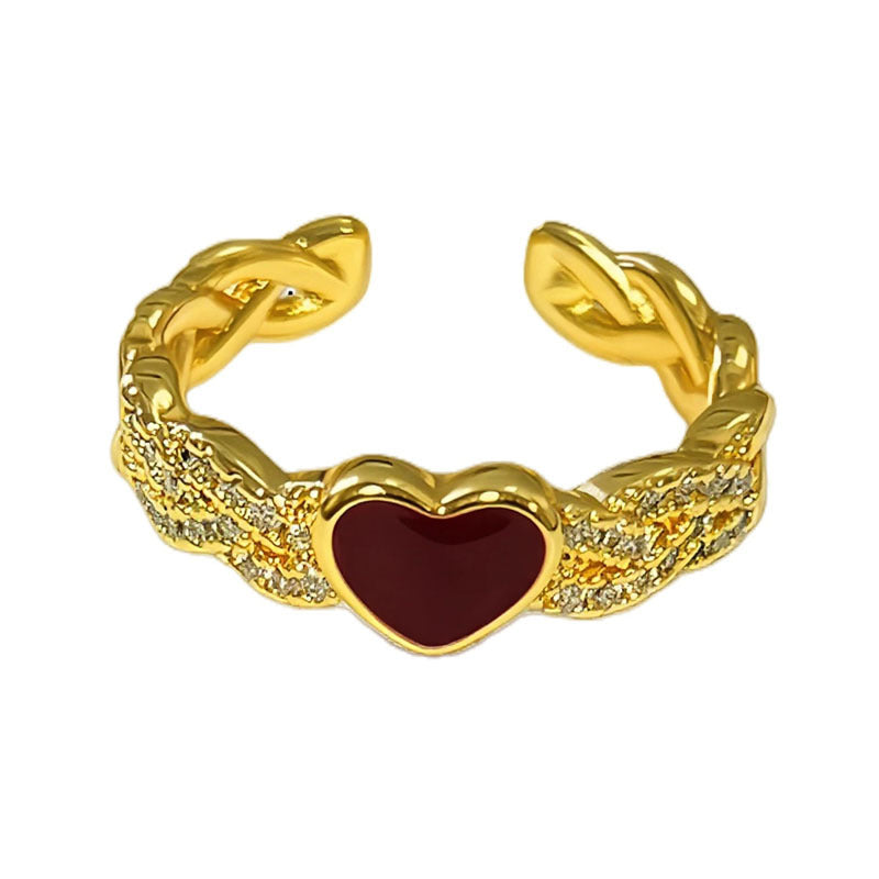 Leaf Flower Female Geometric Affordable Luxury Fashion White Ring