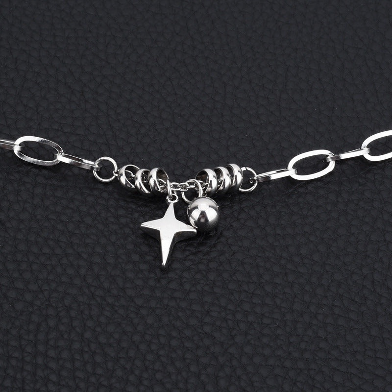 Women's & Men's & Steel Cross Star Ball Handmade Bracelets