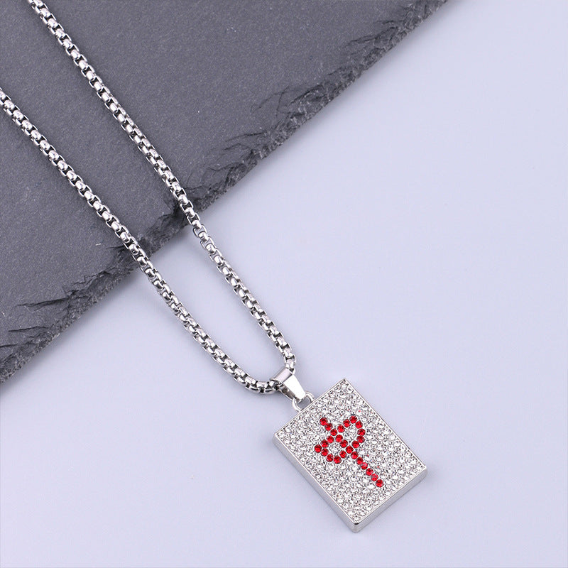 Creative National Fashion Hip Hop Mahjong Full Necklaces