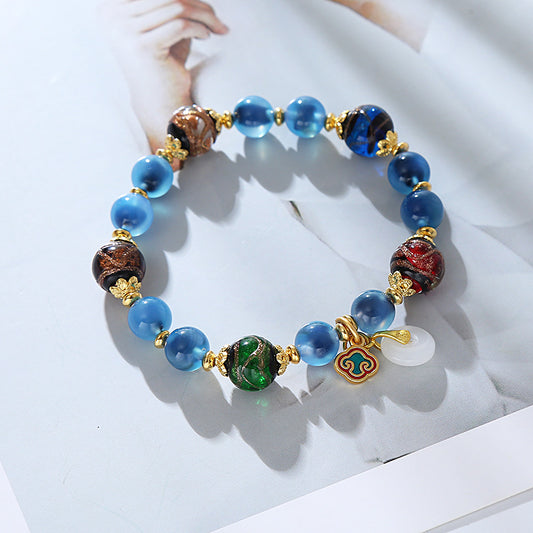 Design Retro Easy Matching Beaded Agate Colored Bracelets