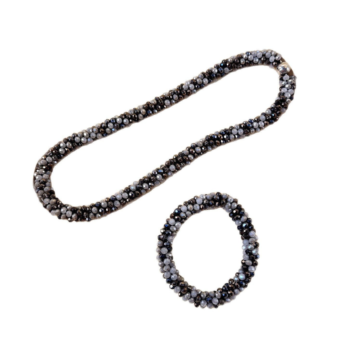 Colorful Crystal Suit Hand-woven Beads Fashion Jewelry Set