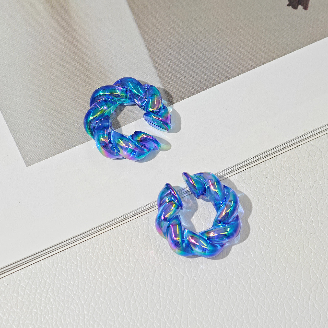 Acrylic Candy Color Matte Simple Design Ear Clip