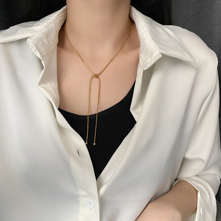 Women's Adjustable For Titanium Steel No Fading Summer Clavicle Chain Special Necklaces