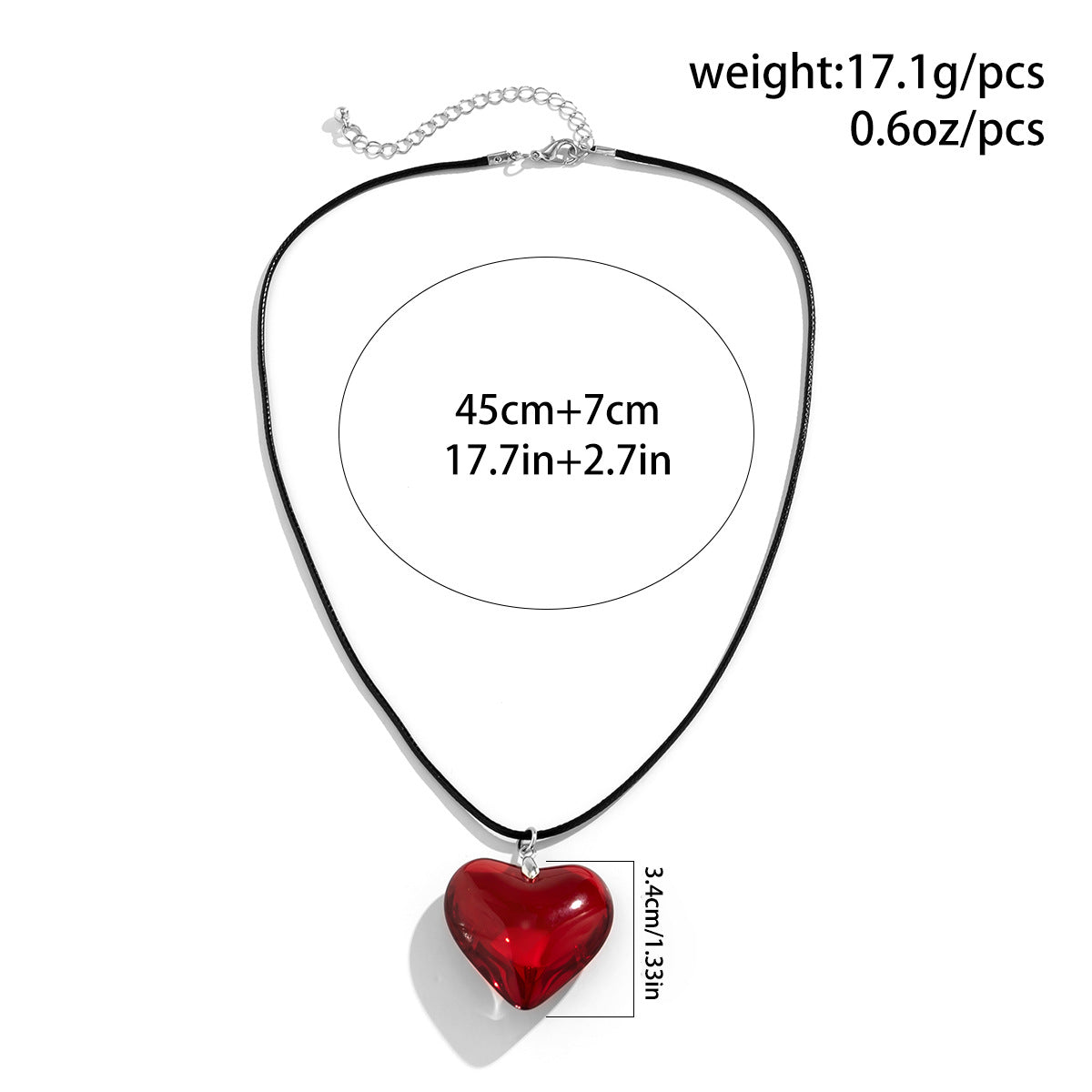 Women's Creative Round Beads Chain Heart Pendant Necklaces