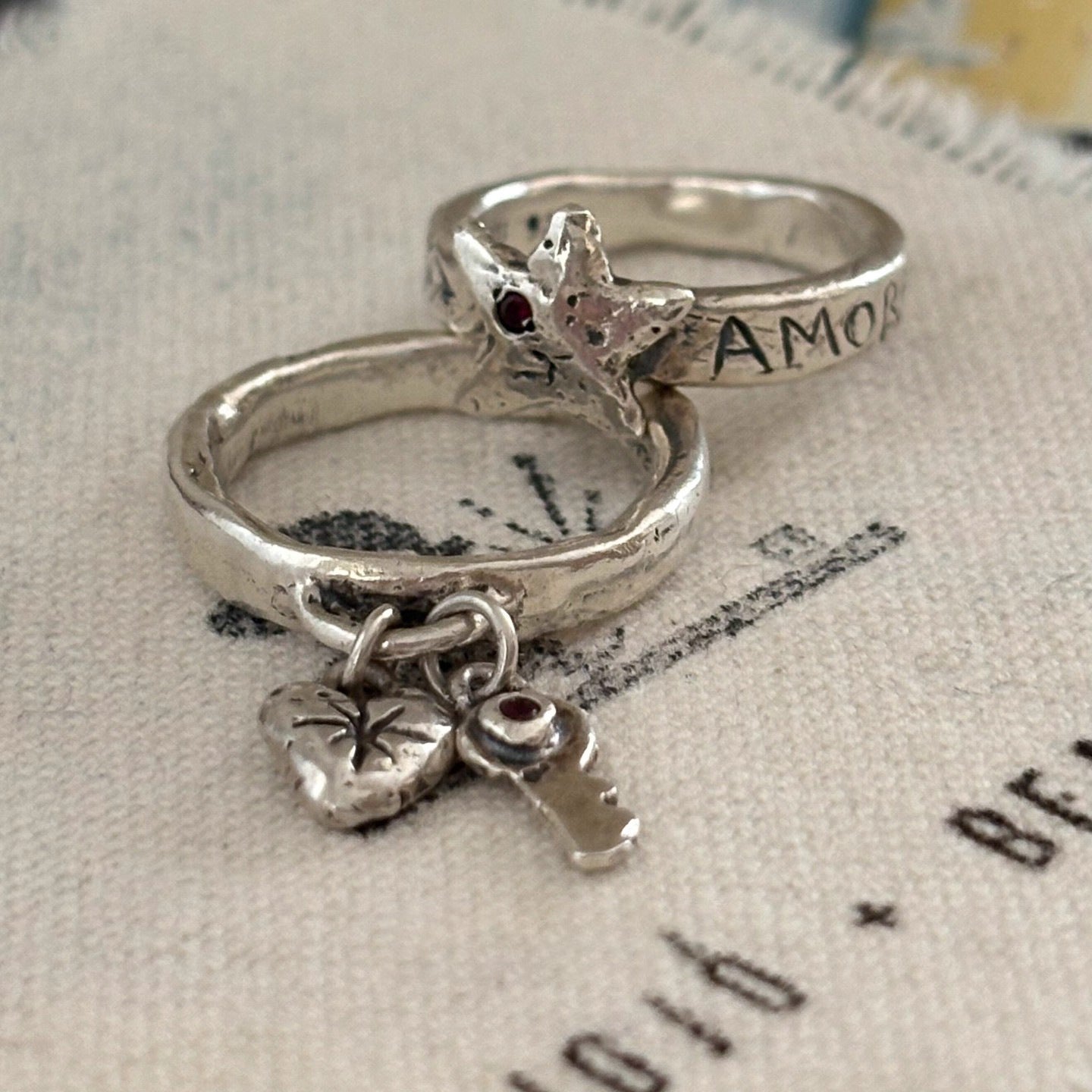 Design Style Couple Five-pointed Star English Female Ring