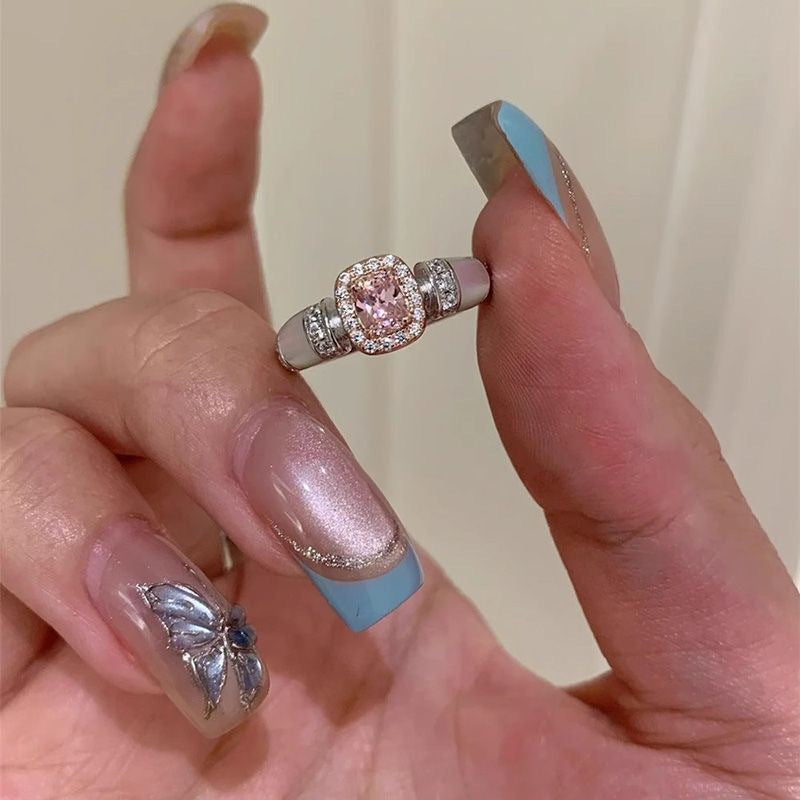 Cube Sugar Advanced Niche Exquisite Fashion Rings