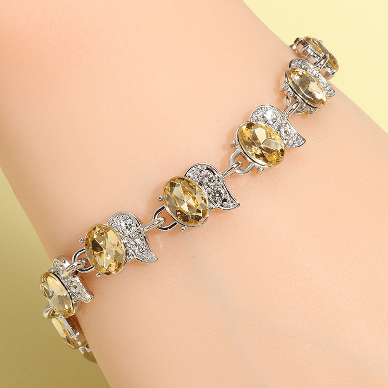 Women's Color Jewelry Zircon Rainbow Hand Accessory Bracelets