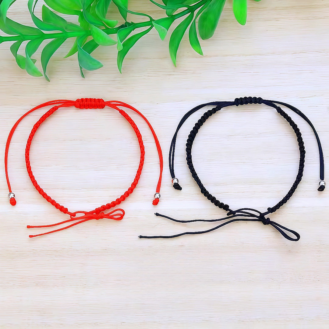 Rope Life Jade Thread Woven Flat Knot Carrying Strap Beads Bracelets
