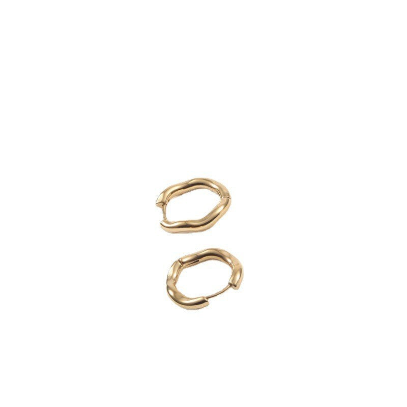 Bending Can Open Titanium Steel Plating Real Earrings