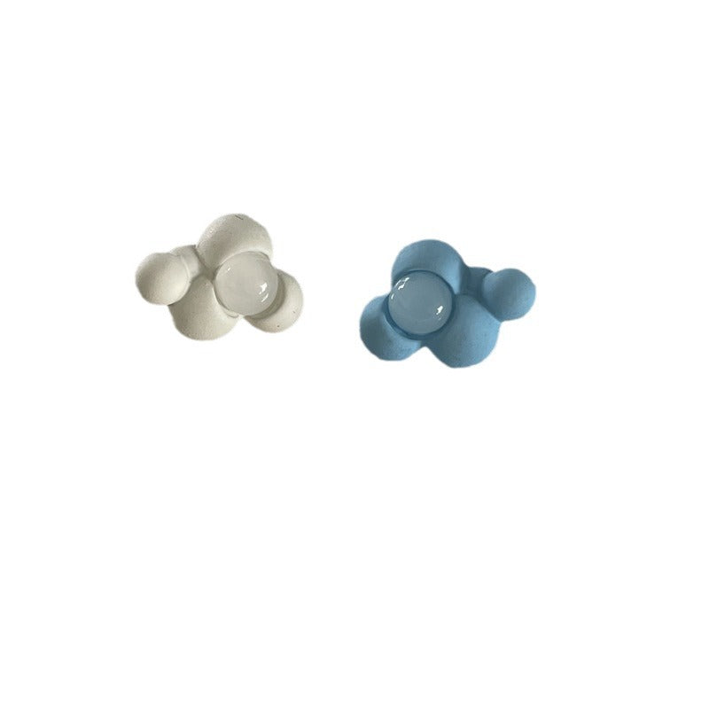 Simple Design High-grade Exquisite Cute Daily Cloud Ear Unique Sier Earrings