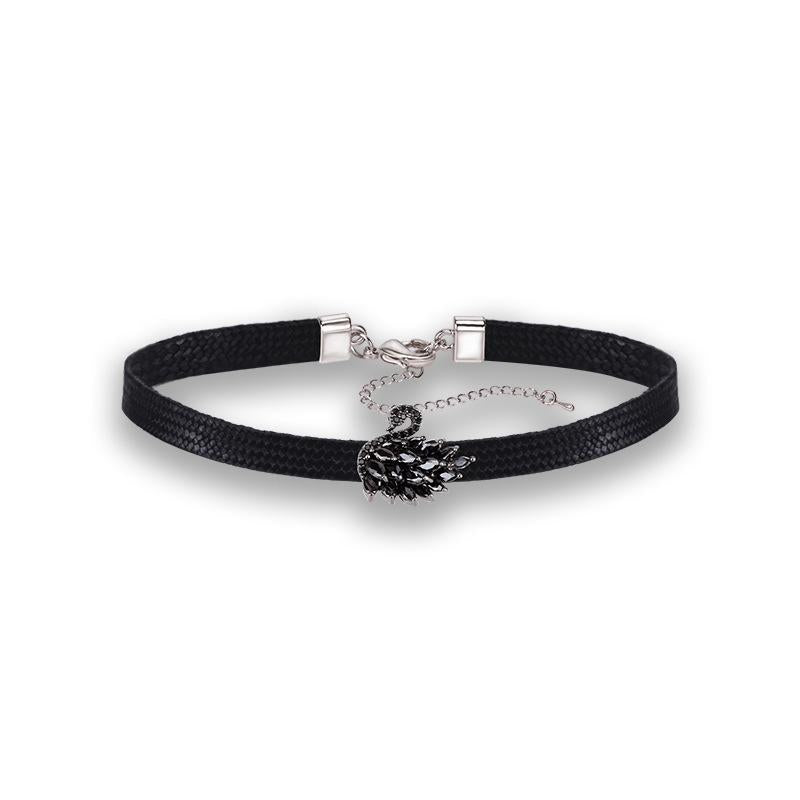 Women's Black Rope Fresh Clavicle Chain Short Neckband Collar Necklace