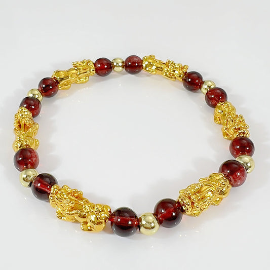 Gold Plated Hard Golden Beaded Elegant Bracelets