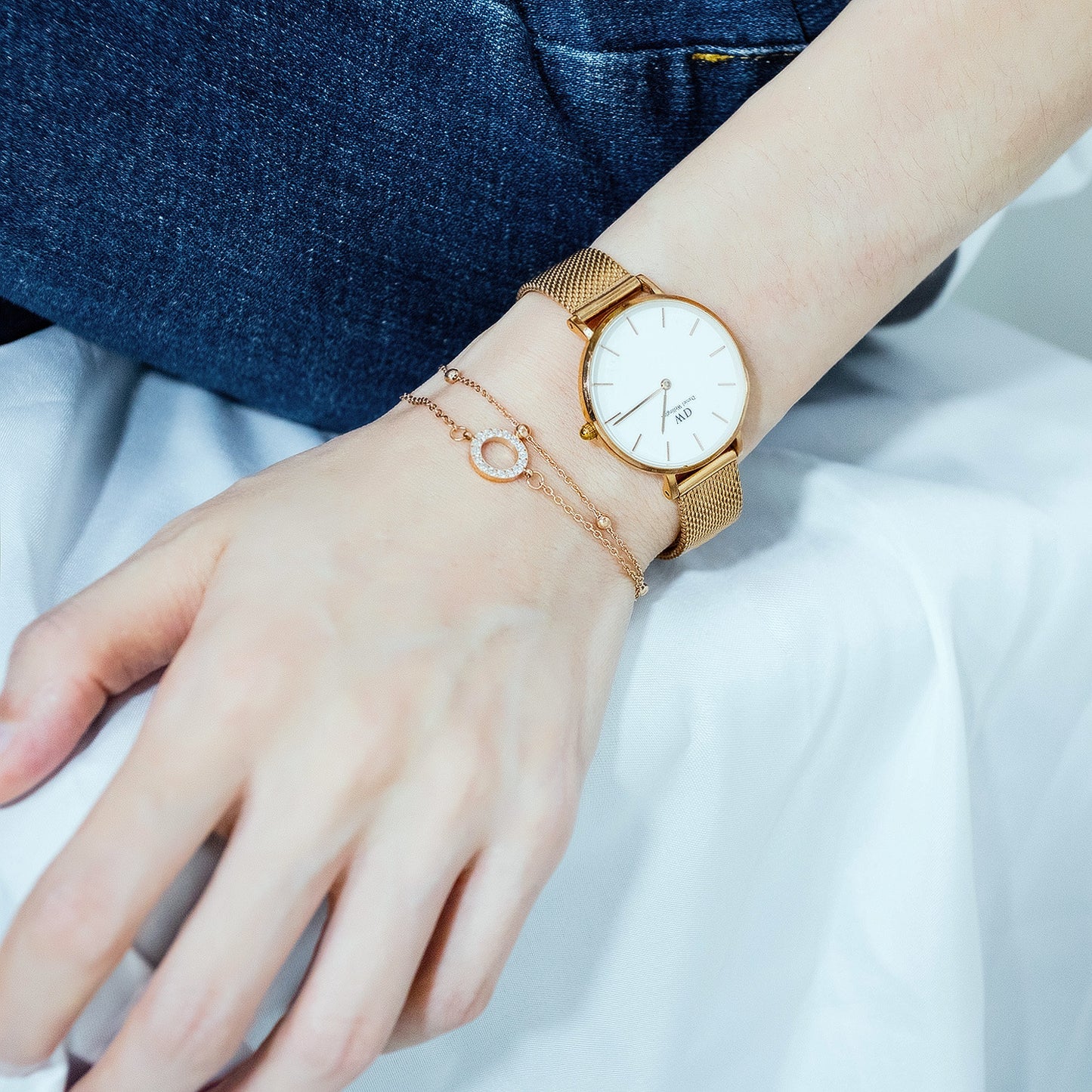 Bracelets de petite amie en diamant et cercle en acier et titane pour femmes