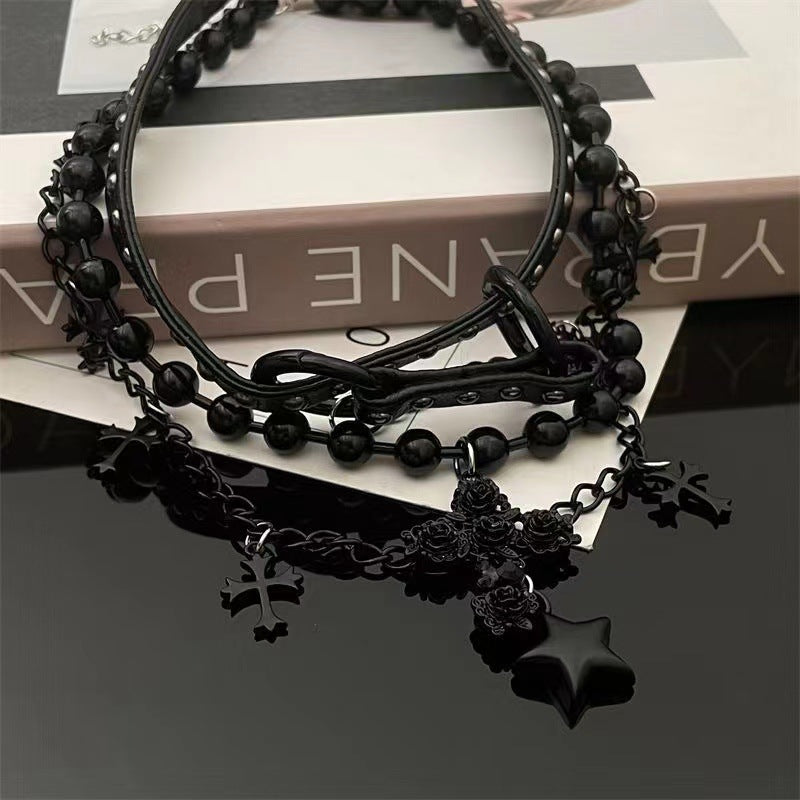 Dark Night Thorn Cross Female Hot Necklaces