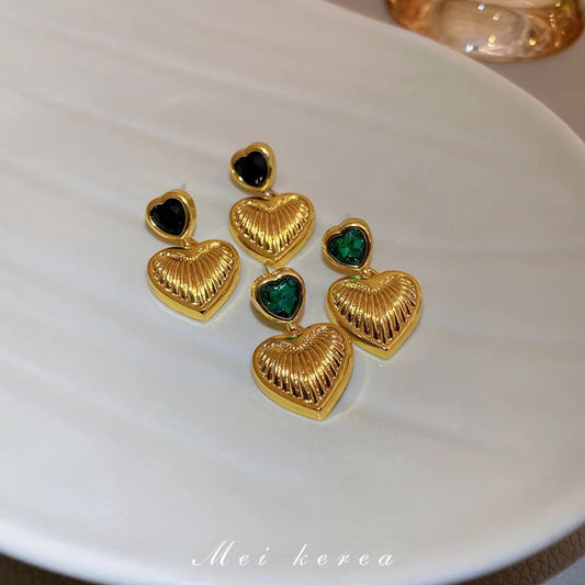 Light Luxury Minority Design Sense Trendy Three-dimensional Shell Pattern Fashionable Earrings