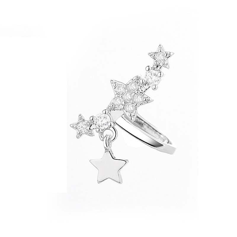 Temperamental Big Dipper Female Niche Personality Indie Rhinestone Ear Clip