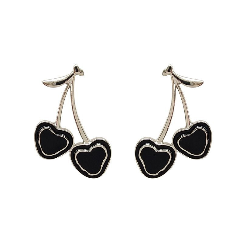 Women's Drop Oil Love Cherry Korean Fashionable Earrings