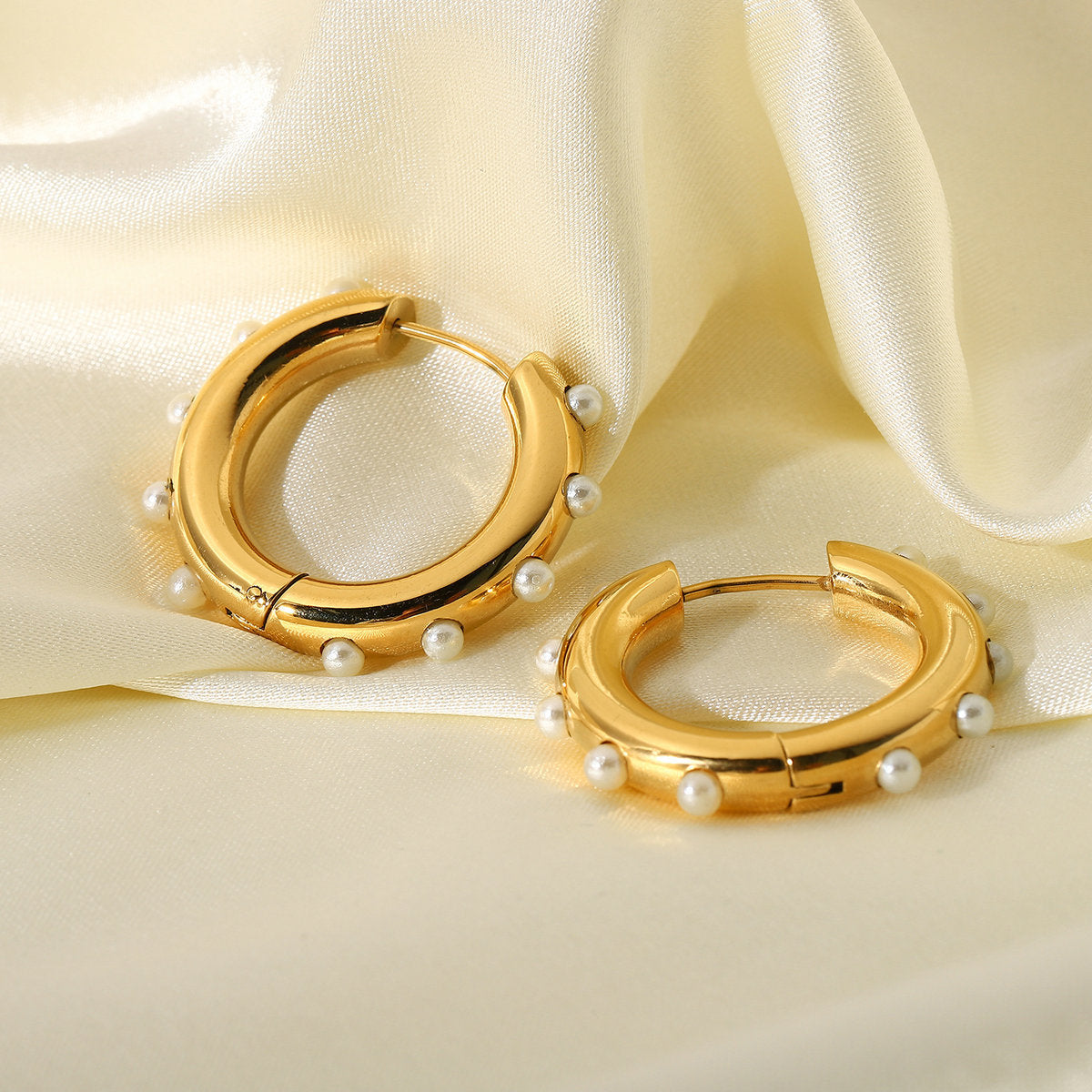 Women's Mini Pearl Gold Round Suitable For Earrings