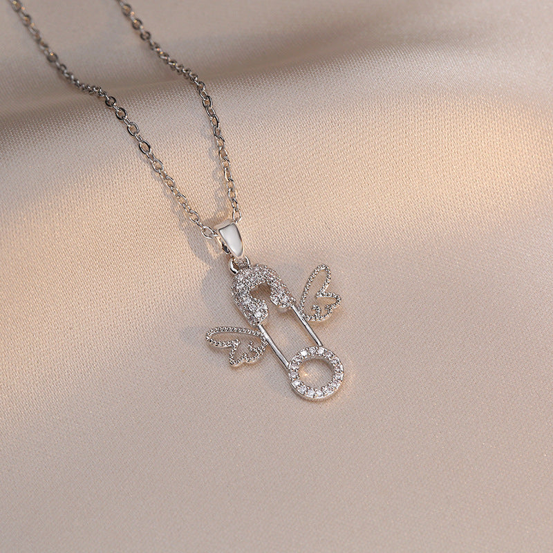 Sweet Style Angel Zircon Special Interest Light Necklaces