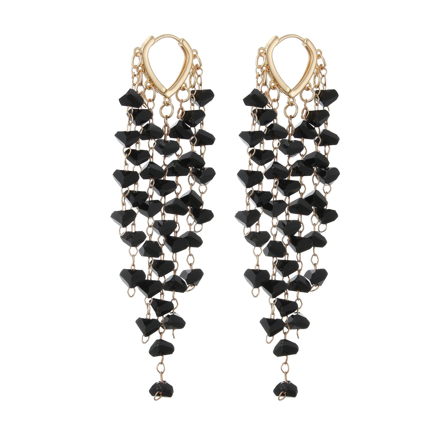 Women's Temperament Wild Crystal Tassel Ear Clip For Long Fashion Earrings