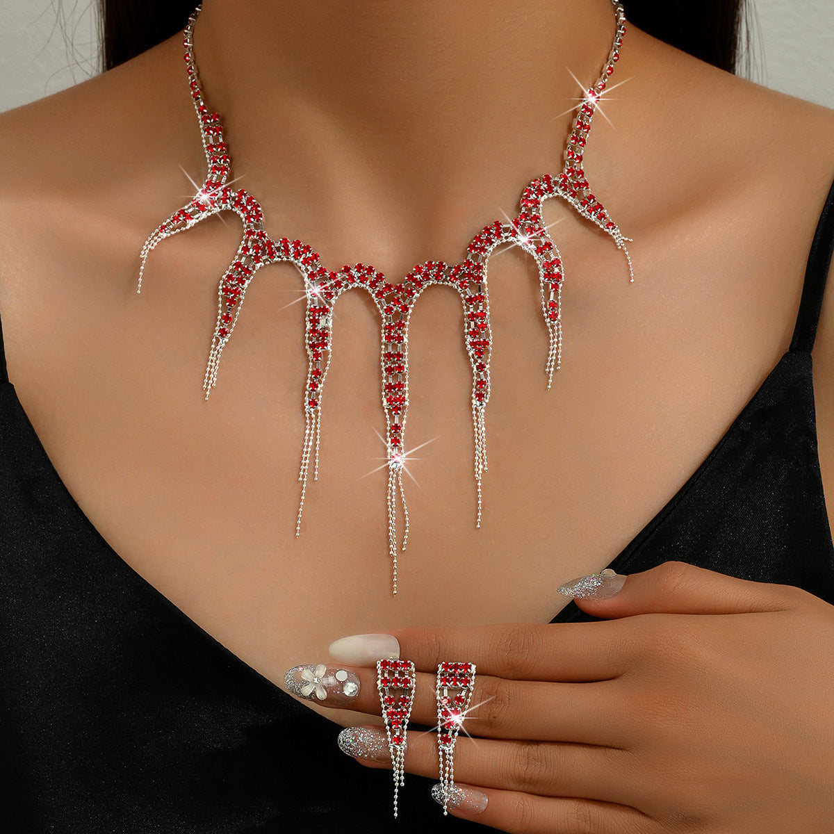 Women's Fashion Party Rhinestone Cool Octopus Suit Earrings