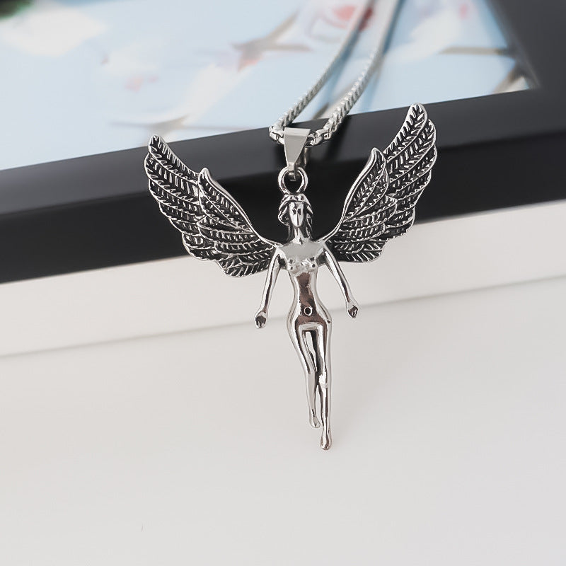 Fashion Creative Angel Wings Pendant High Necklaces