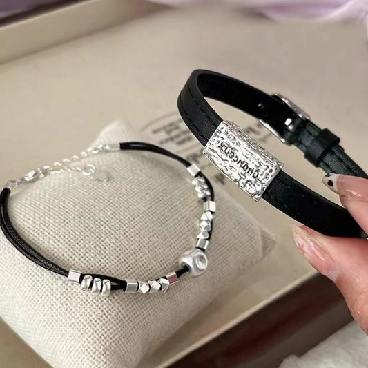 Bracelets quotidiens en cuir avec lettres pour femmes, Design de haute qualité, à la mode