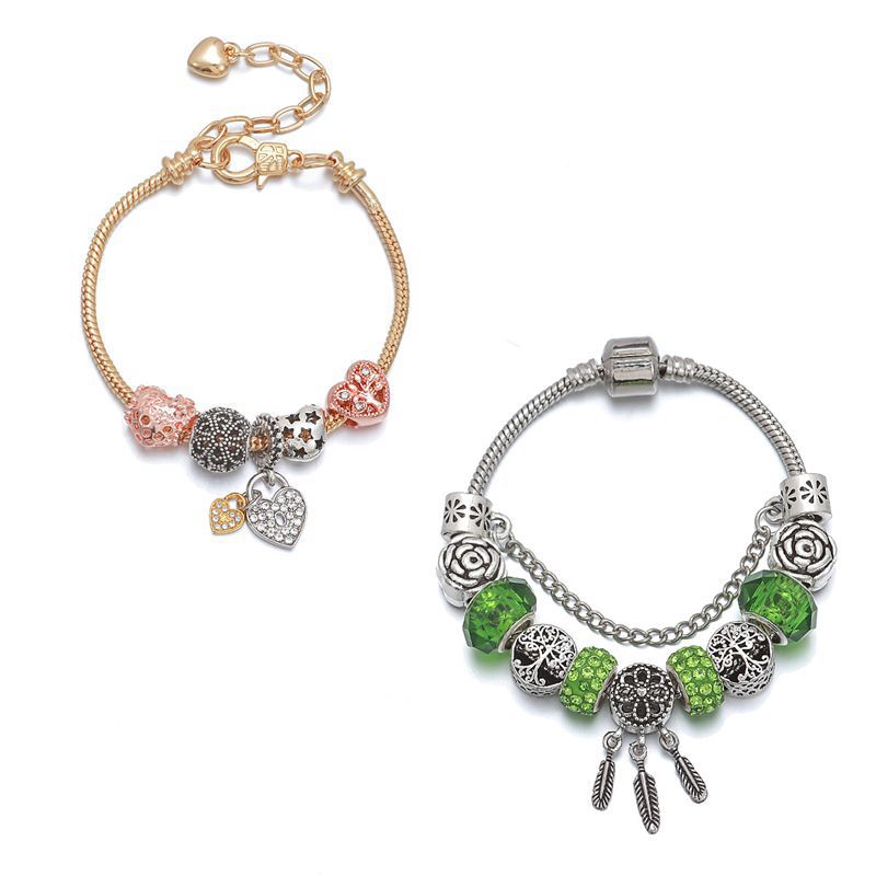 Streaming Fashion Heart-shaped Lucky Tree Beaded Bracelets