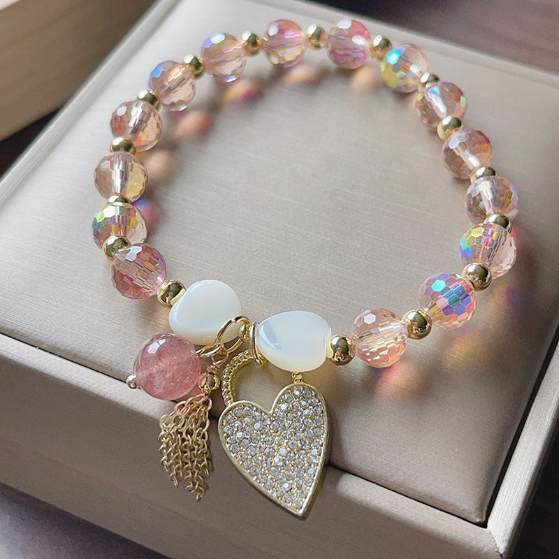 Super Shiny Crystal Female Shell Love Bracelets