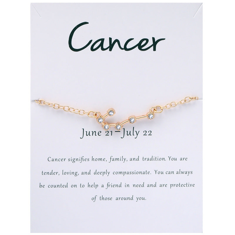 Bracelets de carte de constellation en strass Constellations de diamant Twee