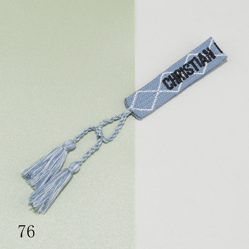 Cotton Thread Embroidery Wrist Strap Tassel Woven Female Bracelets