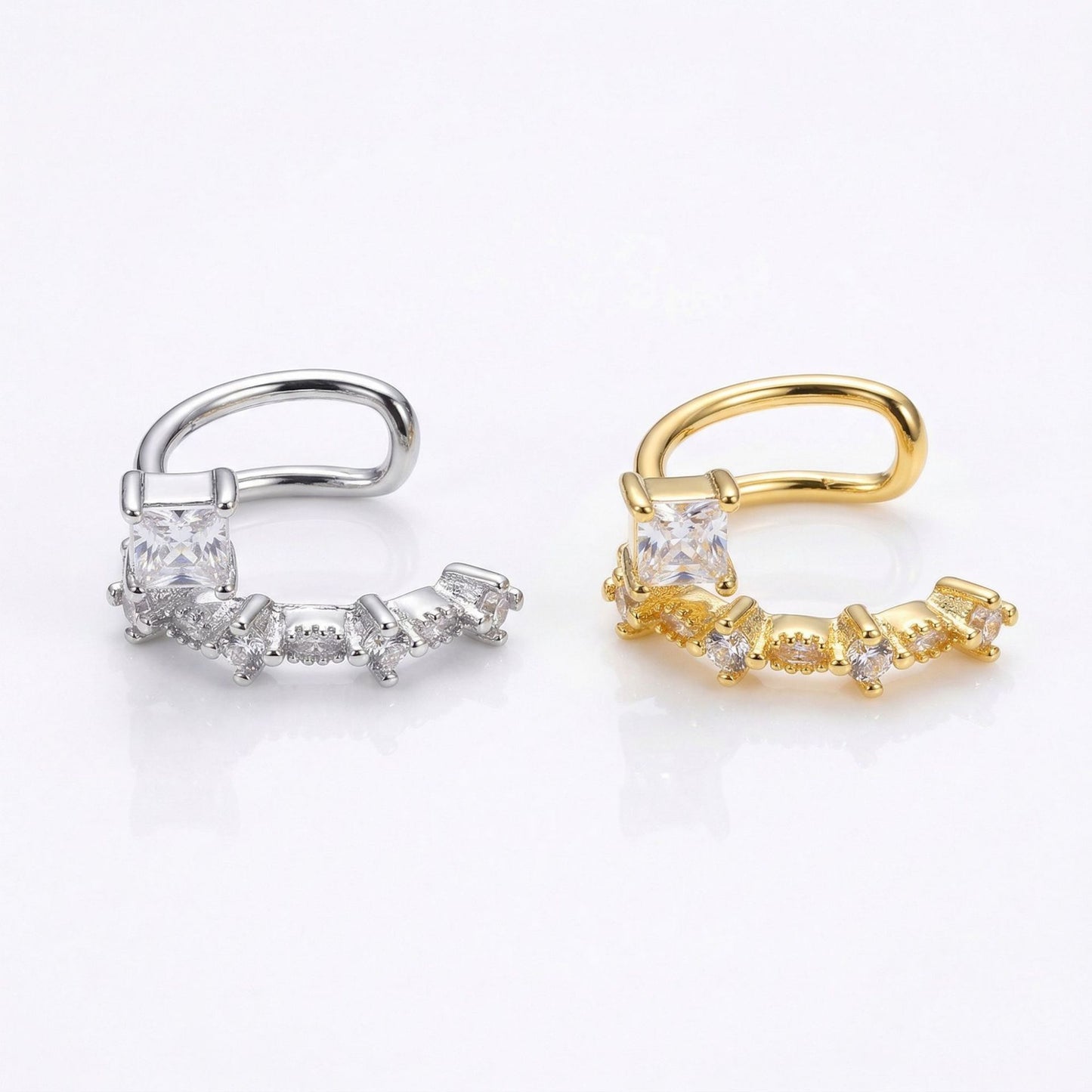 Copper Micro Inlaid Zircon Shaped Exquisite Versatile Without Ear Clip