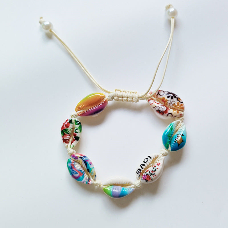 Shell Woven Wax Line Hand-woven Painted Bracelets