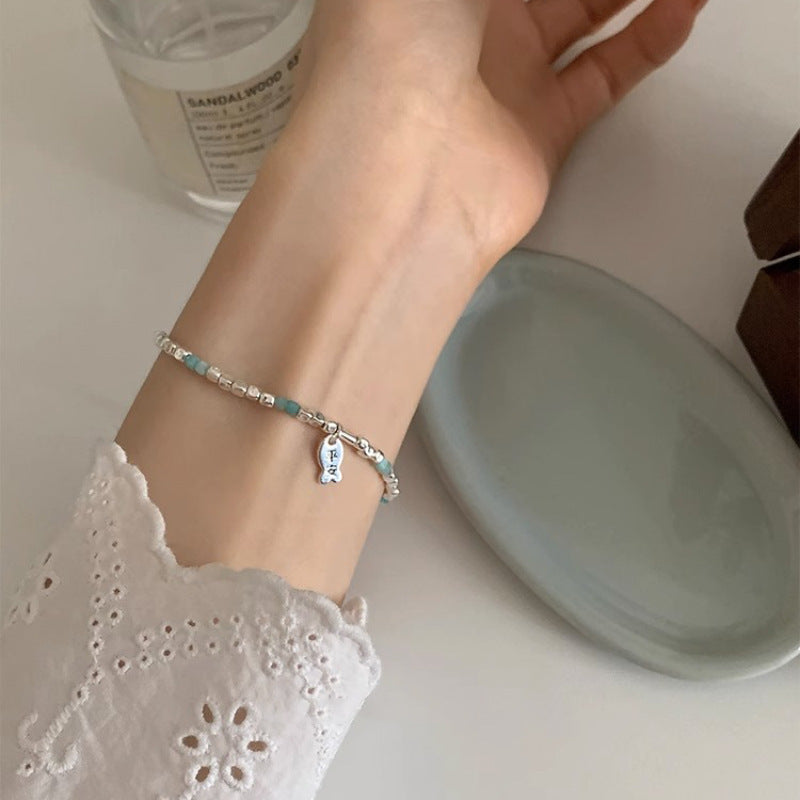 Bracelets de luxe légers et exquis avec étiquette de poisson sûre pour femmes