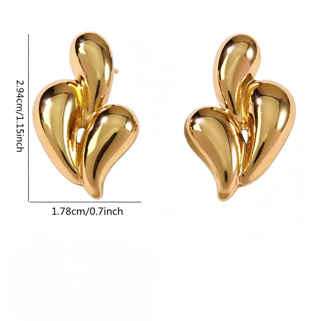 Women's Stainless Steel Light Luxury High-grade Titanium Gold-plated Stud Earrings