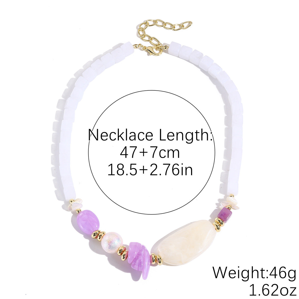 Acrylic Bead Bohemian Crystal Niche High-grade Necklace