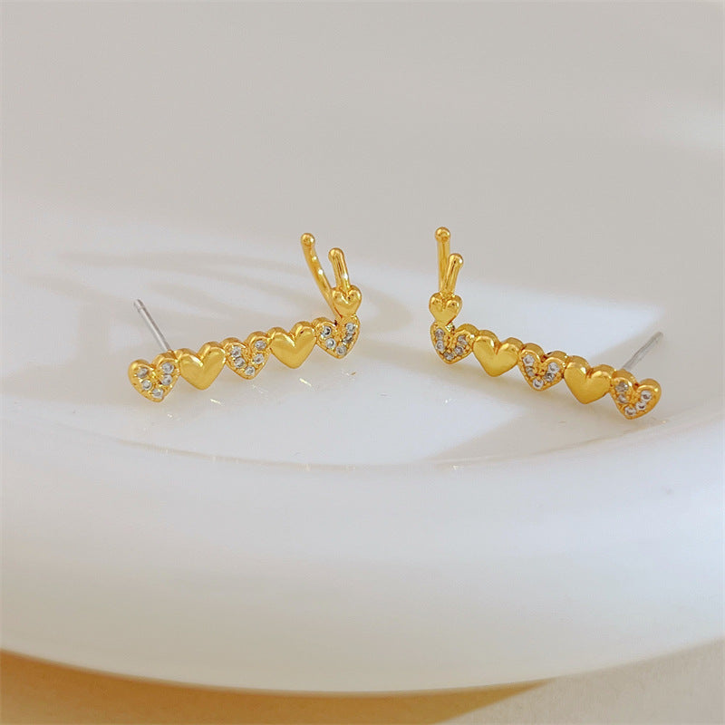 Trendy Niche Design Simple Cold Style High-grade Earrings